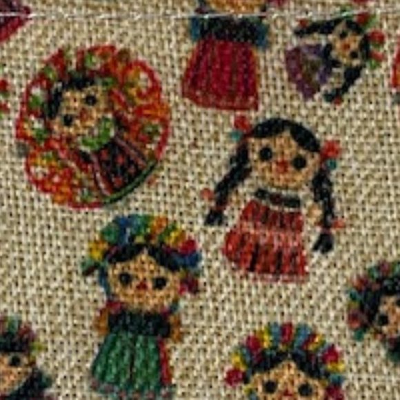 Small Rocio Woven Change Purse Mini Pouch Bag Wallet Mexican Children Print - Picture 2 of 7